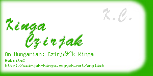 kinga czirjak business card